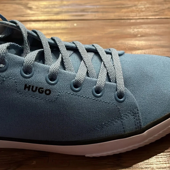 HUGO Men’s Full Canvas Lace Up Sneaked in Brilliant Blue Size 10 - Picture 6 of 10